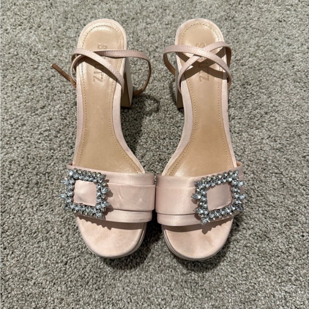 Schutz Nates Heel in Rose Nude